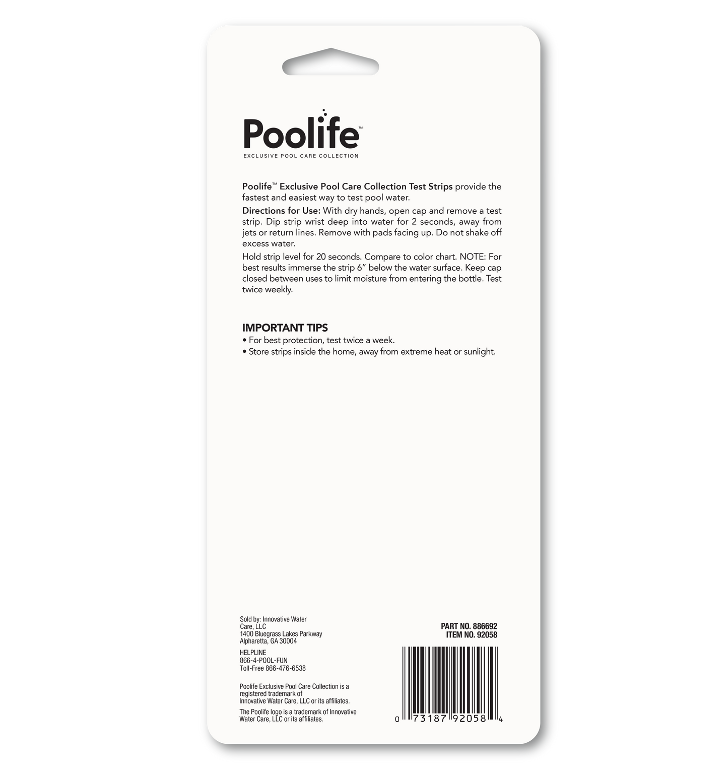Poolife 6-Way Test Strips