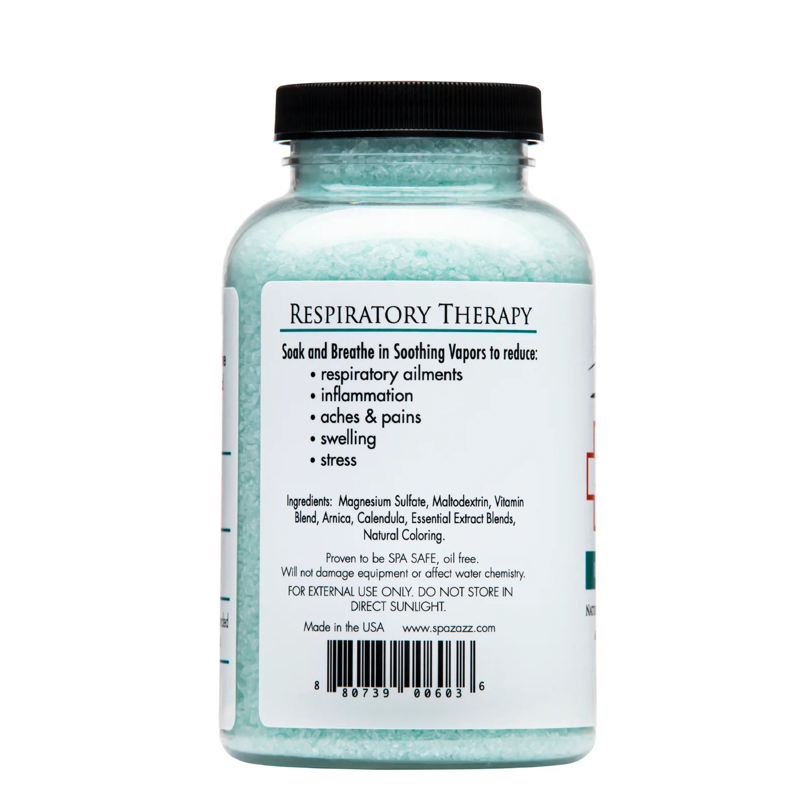 Spazazz RX Respiratory Therapy aromatherapy spa crystals for hot tubs and baths