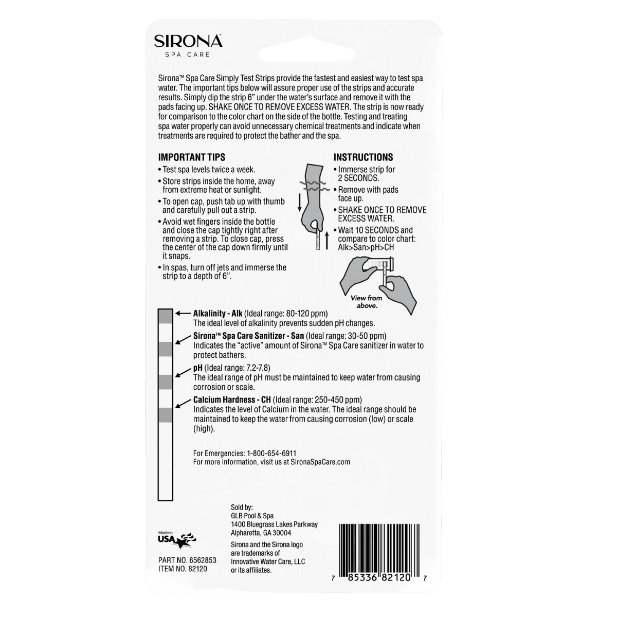 Sirona Spa Simply Test Strips