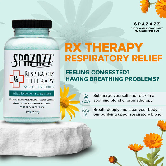 Spazazz RX Respiratory Therapy aromatherapy spa crystals for hot tubs and baths