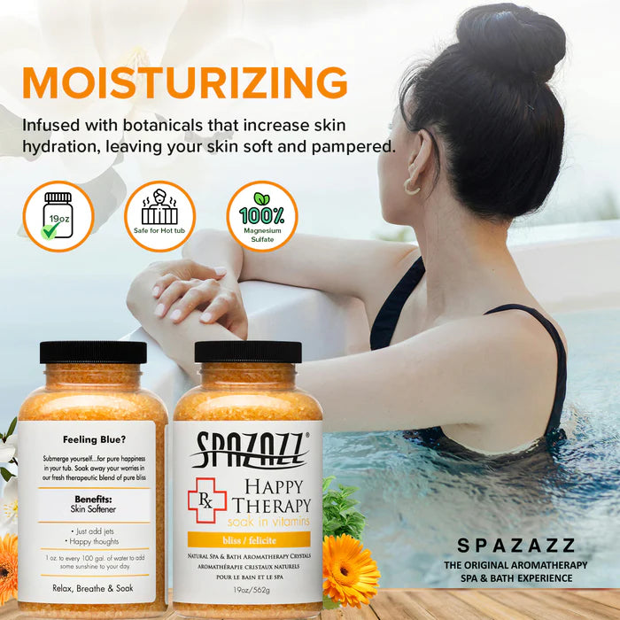 Spazazz RX Happy Therapy aromatherapy spa crystals for hot tubs and baths