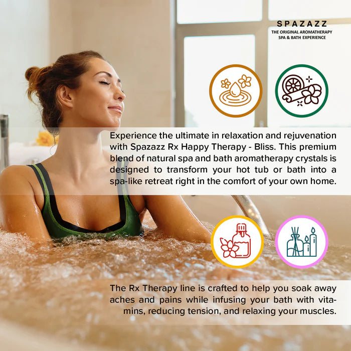 Spazazz RX Happy Therapy aromatherapy spa crystals for hot tubs and baths
