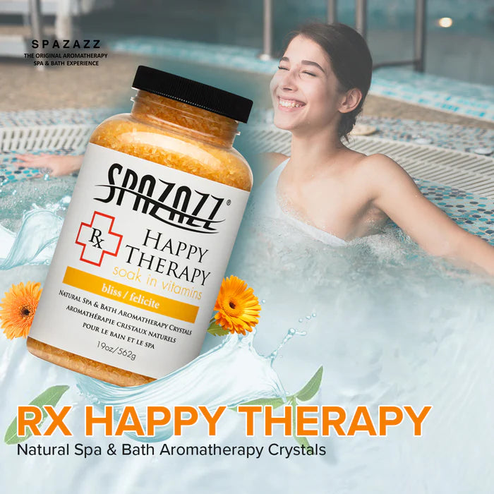 Spazazz RX Happy Therapy aromatherapy spa crystals for hot tubs and baths